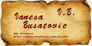 Vanesa Bušatović vizit kartica